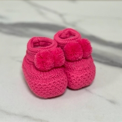 Sapatinho Tricot Pompons