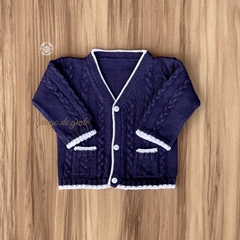 Cardigan Bebê Tricot Tranças