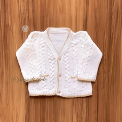 Cardigan Bebê Tricot Tranças