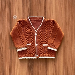 Cardigan Bebê Tricot Tranças 