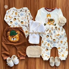 Conjunto Body e Calça Bordado Fofinho Leão Levi