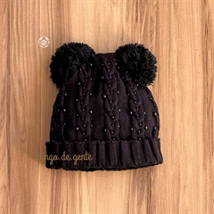 Touca Pérolas e Pompons