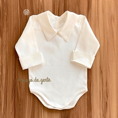 Body Algodão Egípcio Golinha e Punhos Camisa