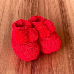 Sapatinho Tricot Pompons