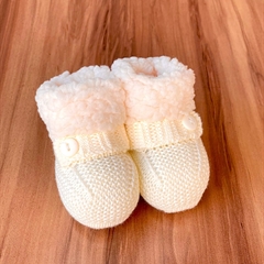 Botinha Tricot Pele 