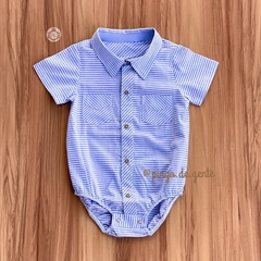 Camisa Body Manga Curta Listras