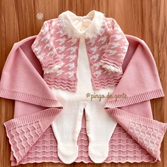 Saída Maternidade Tricot 4 Peças Pied Poule