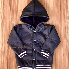 Casaco Puffer Forrado Pelúcia com Capuz 