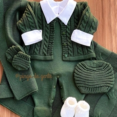 Saída Maternidade Tricot 4 Peças Tranças