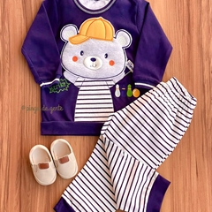 Conjunto Blusa e Calça Moletom Ursinho Giuseppe