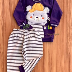 Conjunto Blusa e Calça Moletom Ursinho Giuseppe