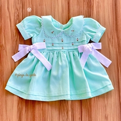 Vestido Algodão Flores Bordadas Mariá