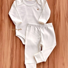 Conjunto Body e Calça Básico Algodão Egípcio