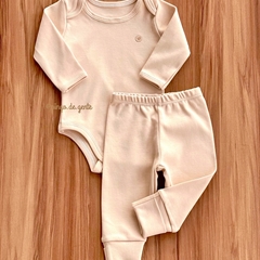 Conjunto Body e Calça Básico Algodão Egípcio
