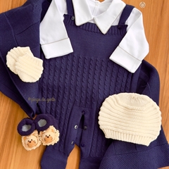 Saída Maternidade Tricot 3 Peças Mini Trancinhas