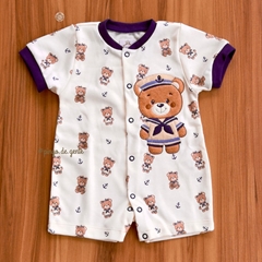 Romper Algodão Bordado Ursinho Giuseppe